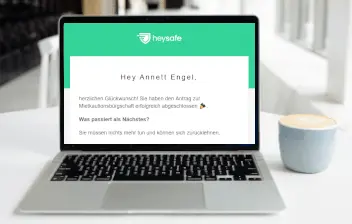 Einfache Anmeldung bei heysafe für Mietbürgschaft