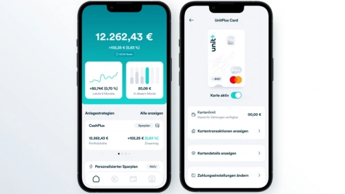 UnitPlus App zeigt Investitionen und flexible Geldanlage-Optionen